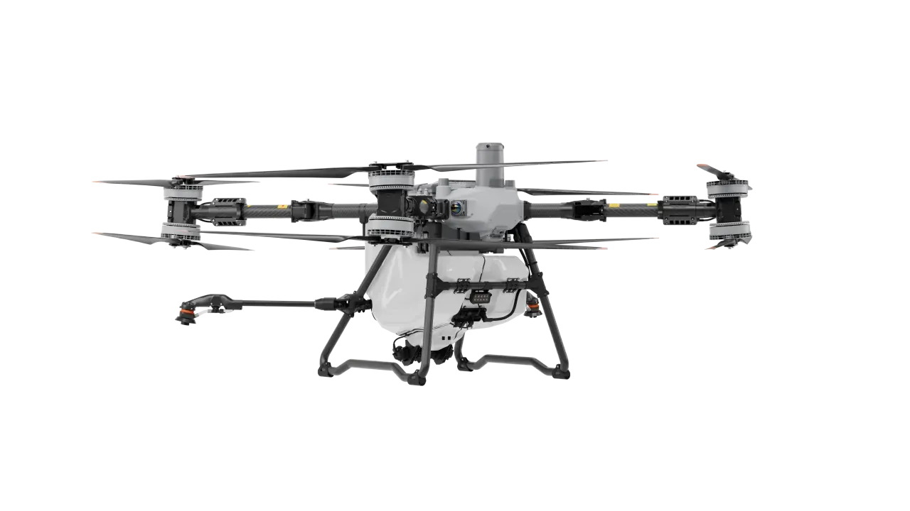 DJI Agras T100 em vista angular frontal