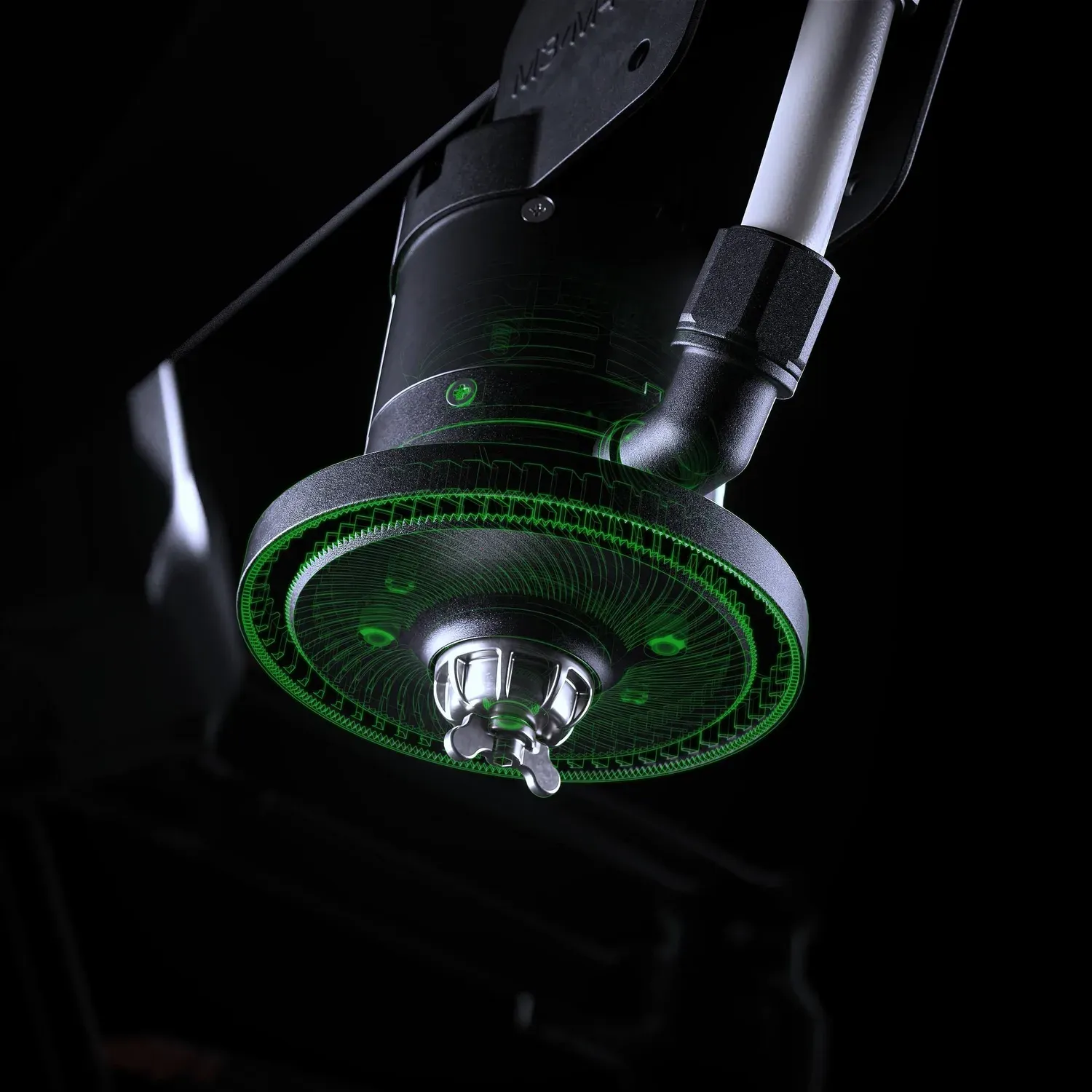 Detalhe do bico de atomização centrífuga do DJI Agras T50