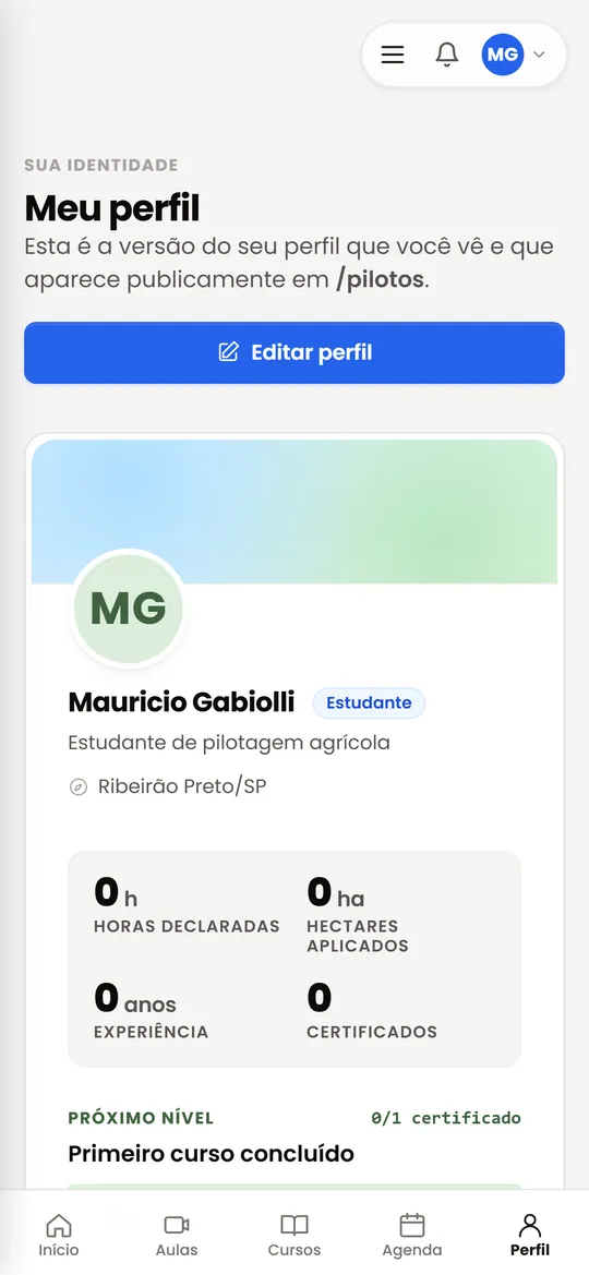 Seu perfil vira currículo