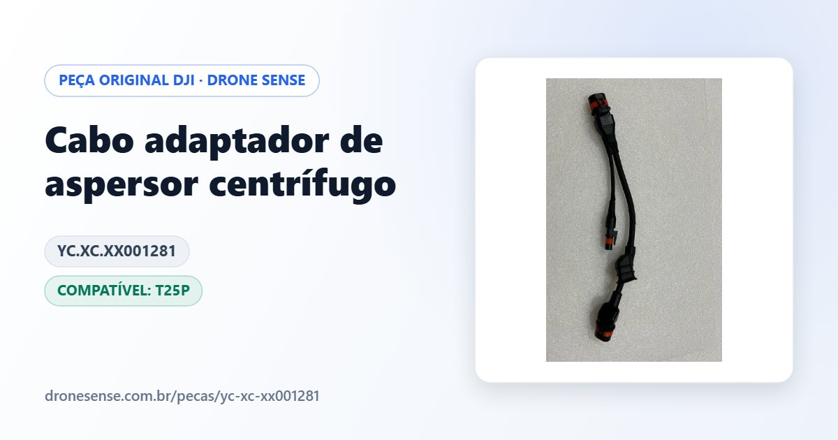 Cabo adaptador de aspersor centrífugo para Drone Agrícola DJI